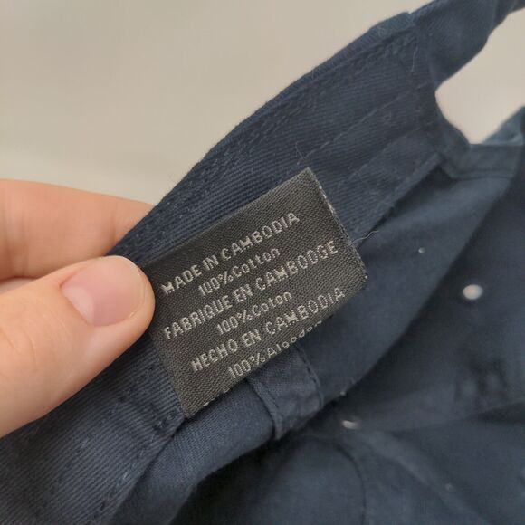 1 0F US Slideback Hat Blue OSFM Adjustable Embroidered Vented Holes KC Caps - Picture 8 of 8